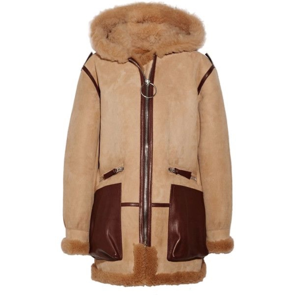 ACNE STUDIOS Lorin Hooded Leather Shearling Coat - Picture 2 of 16